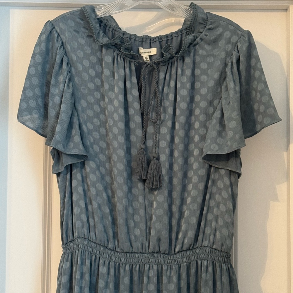 Max Studio Polka Dot Maxi Dress Size XL - Picture 3 of 6